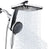 High Pressure Rain Shower Head: Upgrade Shower Heads with Handheld Spray Combo with Fixed Showerhead and 10 Sprays Handheld Shower Head, Detachable Showerheads Built-in Magnetic Docking and Power Jets