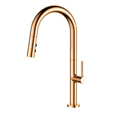 Grifería Lavaplatos Extraíble Oro Vintage | Monocontrol Flexible para Cocina Moderna