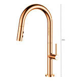 Grifería Lavaplatos Extraíble Oro Vintage | Monocontrol Flexible para Cocina Moderna