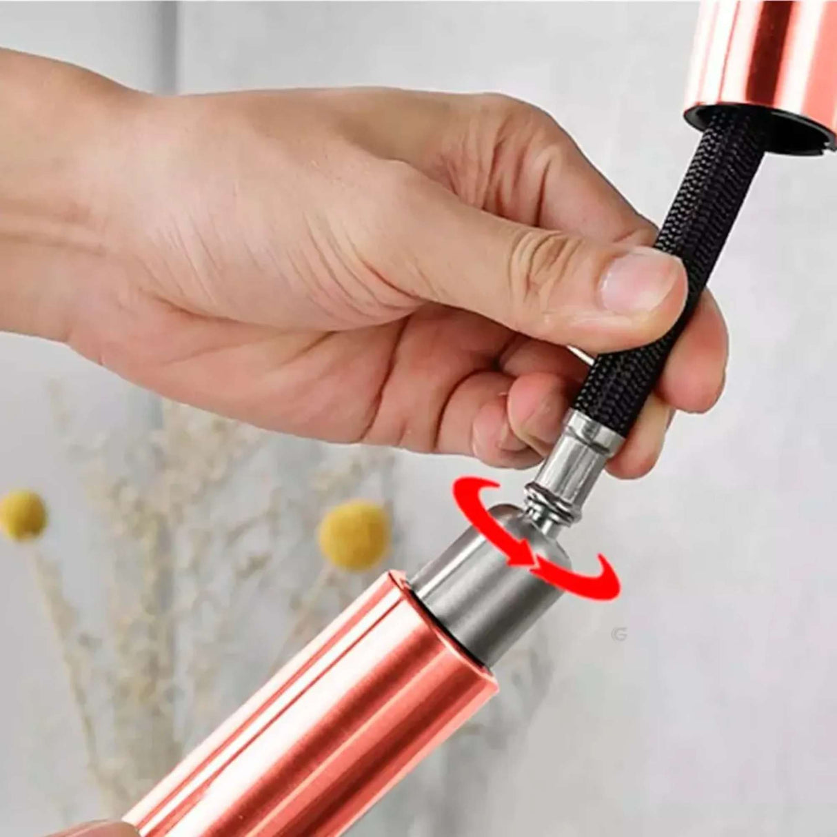 Grifería Lavaplatos Extraíble Oro Rosa Vintage | Monocontrol Flexible para Cocina Premium
