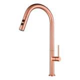 Grifería Lavaplatos Extraíble Oro Rosa Vintage | Monocontrol Flexible para Cocina Premium