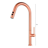 Grifería Lavaplatos Extraíble Oro Rosa Vintage | Monocontrol Flexible para Cocina Premium