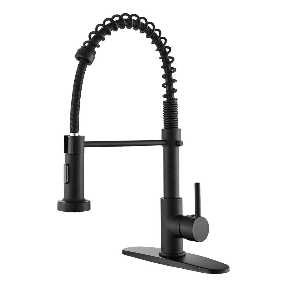 Llave Lavaplatos Monocontrol Extensible Negro Para Cocina Acabado Mate