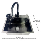 Lavaplatos Negro Premium 50x45 Acero Inoxidale 304