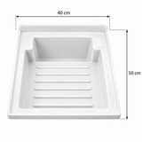 Lavadero de Porcelana Fría 50 x 40 cm Blanco Esmaltado
