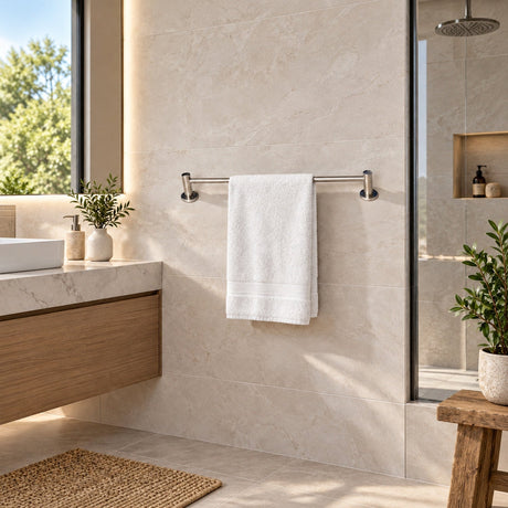 Toallero Barra Cromado Para Baño