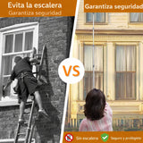 Limpiador de Ventanas Extensible 4 Metros – Limpia Vidrios Telescópico para Alturas con Mango Ajustable