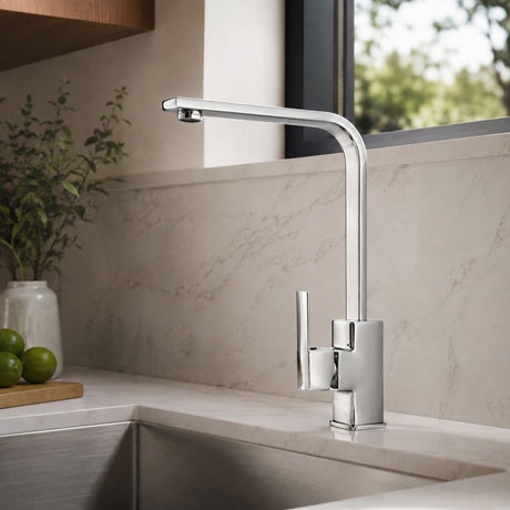 Grifería Monocontrol Vertical Düsseldorf Cromada para Lavaplatos con Alcance de 24 cm