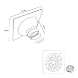 Rejilla Piso 10x10cm  Acero Inoxidable
