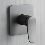 Mezclador Ducha Monocontrol Volare Gris Concreto Diseño Moderno
