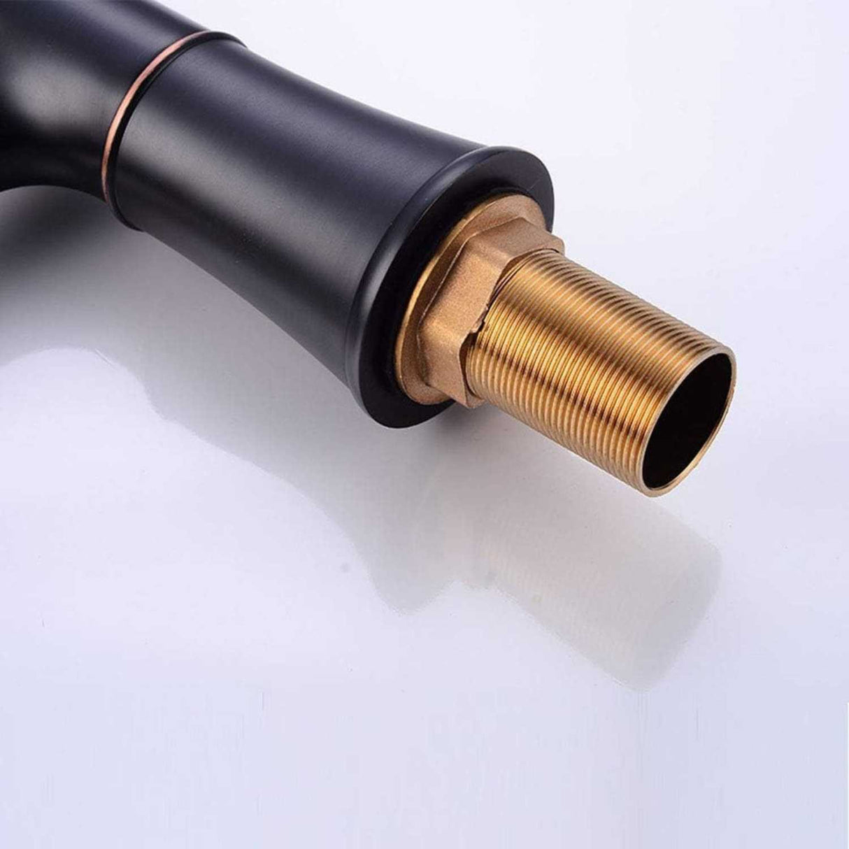 Grifería Lavamanos Bajo Negro Mate Vintage Monocontrol | Llave Moderna para Baño
