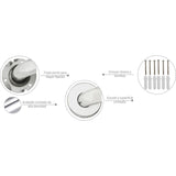 Barra de Seguridad en Acero Inoxidable Alta Calidad 30 - 40 - 50 - 60  cm - Superficie Lisa y Brillante, alta calidad