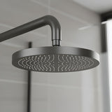 Regadera Redonda 25 Cm Spacco Gris Concreto Brazo 30cm Acero