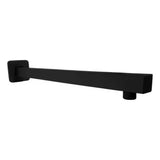 Brazo para Ducha Cuadrado Negro Mate 40 cm en Aluminio para Regadera de Pared