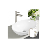 Kit Lavamanos Canoa, Griferia Agua Fría Acero Y Desagüe