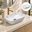 Lavamanos Rectangular Carrara 45,5 X 32,5 X 13,5 Cm en ambiente de baño, vista amplia