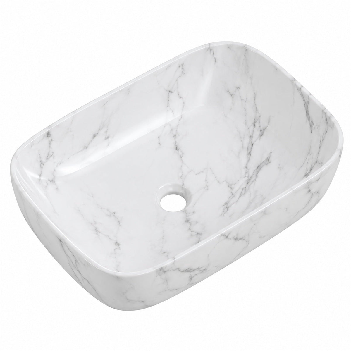 Lavamanos Rectangular Calacata 45,5 X 32,5 X 13,5 Cm, vista del producto