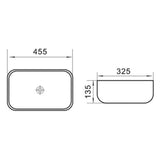 Lavamanos Rectangular Carrara Mate 455x325x135 Cm