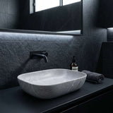 Lavamanos Sobreponer Rectangular Gris 45.5 x 32.5 x 13.5 cm | Diseño Moderno para Baño