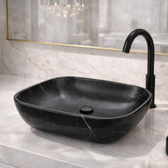 Lavamanos Rectangular Negro Mate 45,5x32,5x13,5