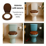 Tapa/asiento Café Oscuro Para Sanitario