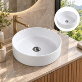 Lavamanos Olimpus Blanco 36 X 36 X 12 Cm en ambiente de baño, vista amplia