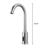 Grifería Sensor Lavamanos Cuello Alto Infrarrojo Hibrida Cro