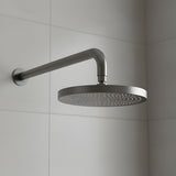 Regadera Redonda 25 Cm Spacco Gris Concreto Brazo 30cm Acero