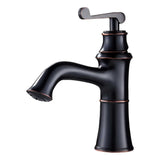 Grifería Lavamanos Bajo Negro Mate Vintage Monocontrol | Llave Moderna para Baño