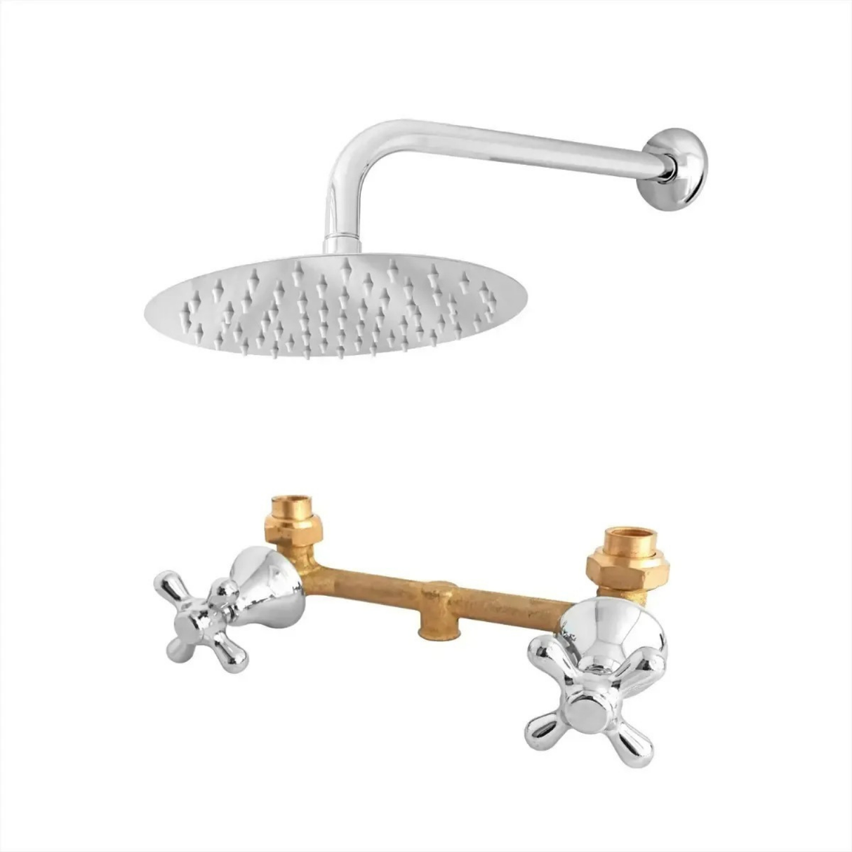 Ducha Mezcladora Bonn Cromada con Regadera 20 cm y Brazo 28 cm
