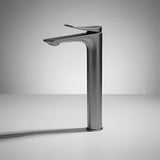 Lavamanos Monocontrol Alto Volare Gris Concreto Diseño Moderno