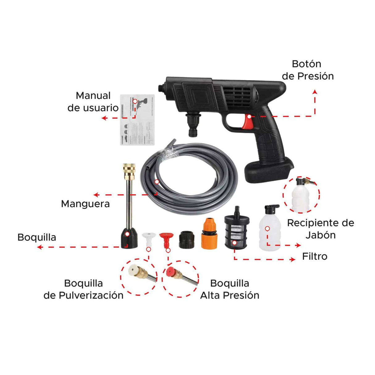 Hidrolavadora Inalámbrica Portátil 48V