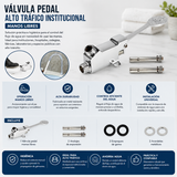 Válvula Pedal Institucional Manos Libres Alto Tráfico para Lavamanos y Cocina