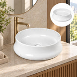 Lavamanos Loto Blanco 40 X 40 X 16 Cm en ambiente de baño, vista amplia