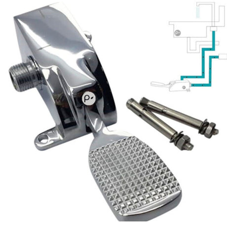 Llave Pedal Cromada de 19*4 cm