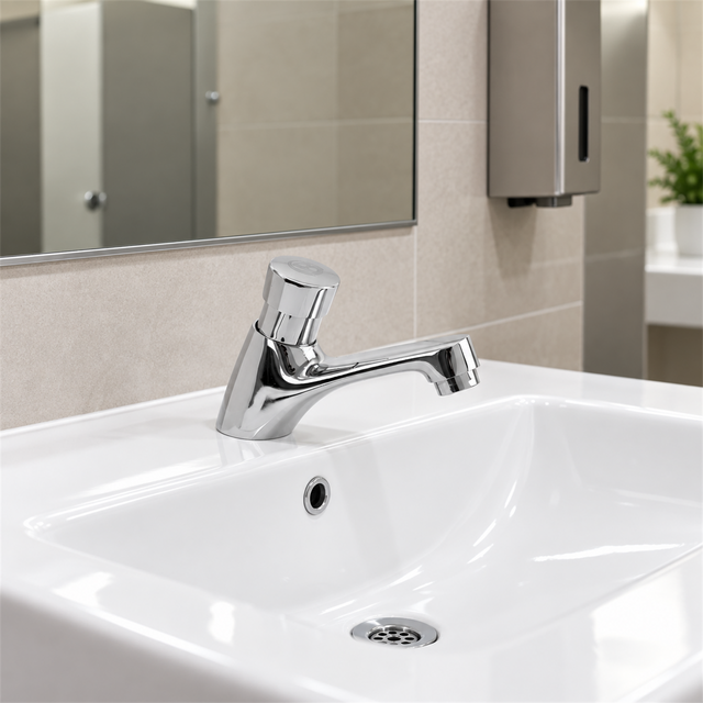 Llave Push En Bronce – Ambientación amplia realista