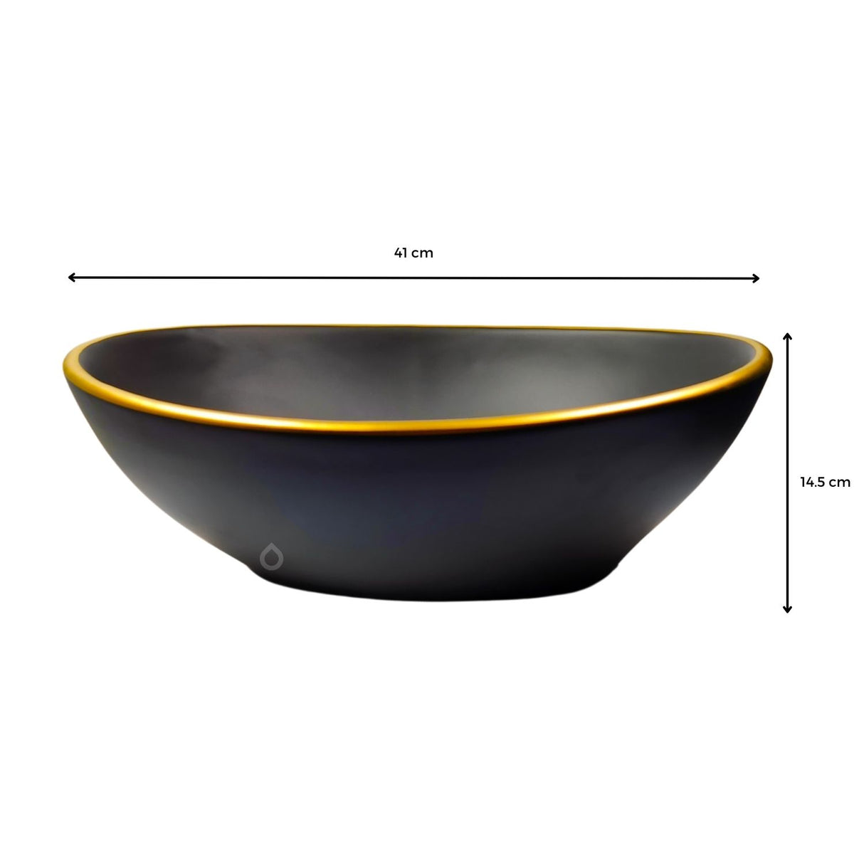 Lavamanos Cerámica Canoa Negro Mate