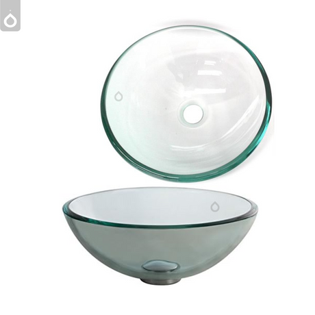 Lavamanos de Cristal Verde 38 CM: Elegante y Compacto