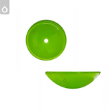 Lavamanos de Cristal Verde 38 cm con Color Incrustado: Elegancia Natura