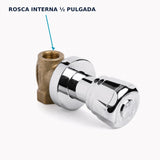 Registro con cuerpo de bronce y rosca interna de media pulgada