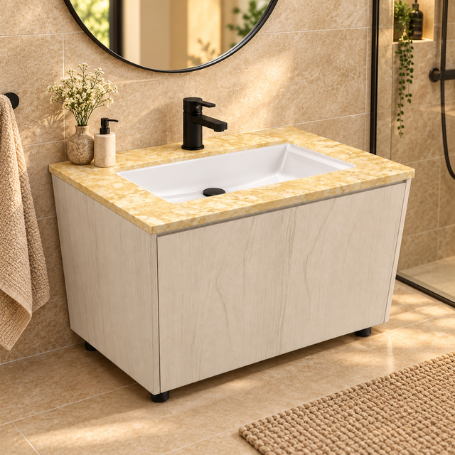 Combo Mueble De Baño Con Lavamanos Estampado 50 X 40 Cm - ambientación principal
