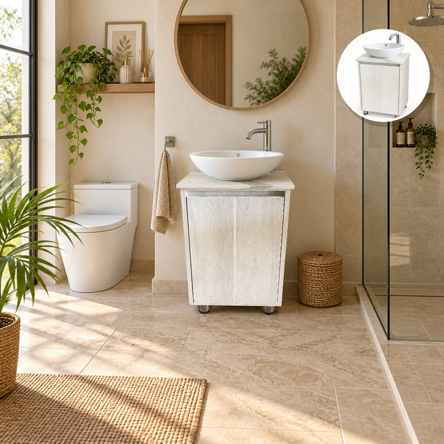 Combo Mueble De Baño RH Con Lavamanos En Mármol 41 X 41 Cm - ambientación principal