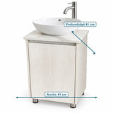 Combo Mueble De Baño RH Con Lavamanos En Mármol 41 X 41 Cm - medidas del producto
