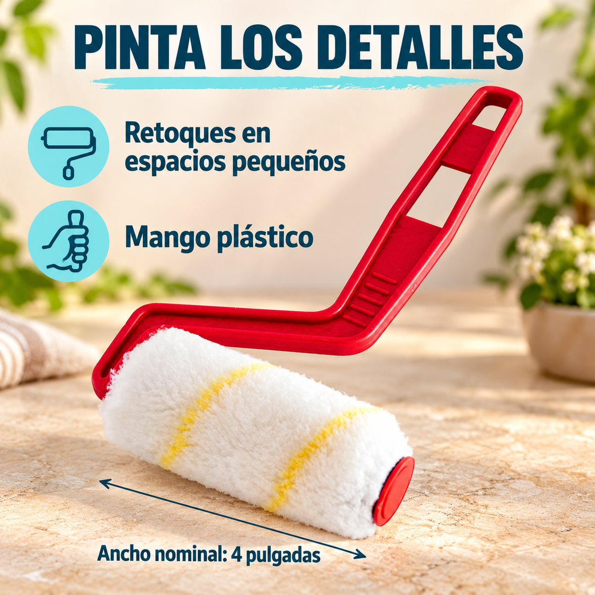 Minirodillo De 4 Pulgadas — características y ancho nominal