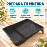 Bandeja Para Pintura Negra De 1,3 Litros — características