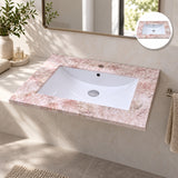 Lavamanos Integrado De Porcelana Rosa 60 X 47 Cm - ambientación principal