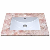 Lavamanos Integrado De Porcelana Rosa 60 X 47 Cm - producto sobre fondo blanco