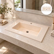 Lavamanos Integrado De Porcelana Beige 60 X 46 X 18 Cm - ambientación principal