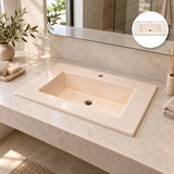 Lavamanos Integrado De Porcelana Beige 60 X 46 X 18 Cm - ambientación principal