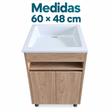 Combo Mueble Con Lavadero 60 X 48 Cm - medidas